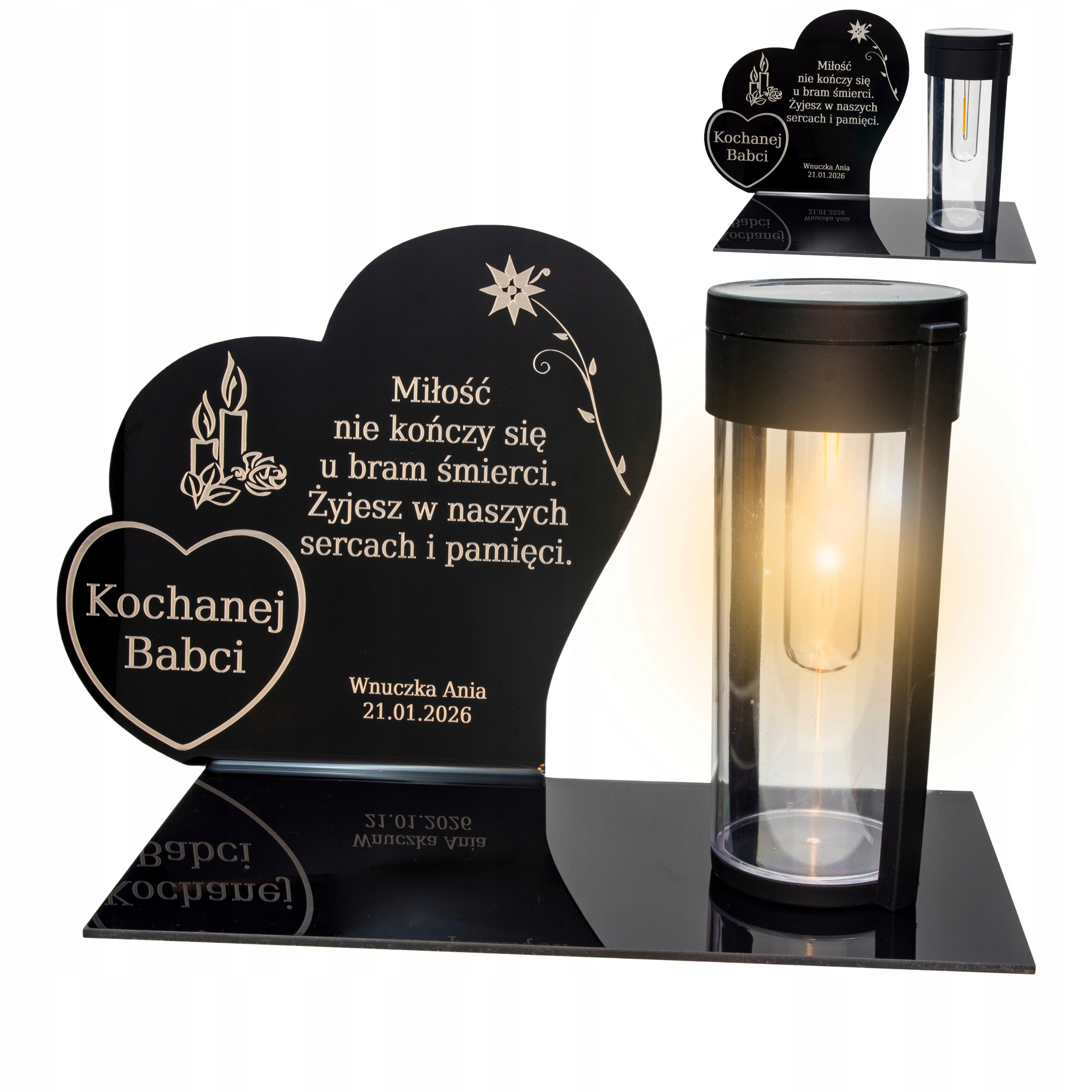 Věčný Hřbitovní Svíčka Paměti na hrob Hřbitov pro Babičku Dědečka