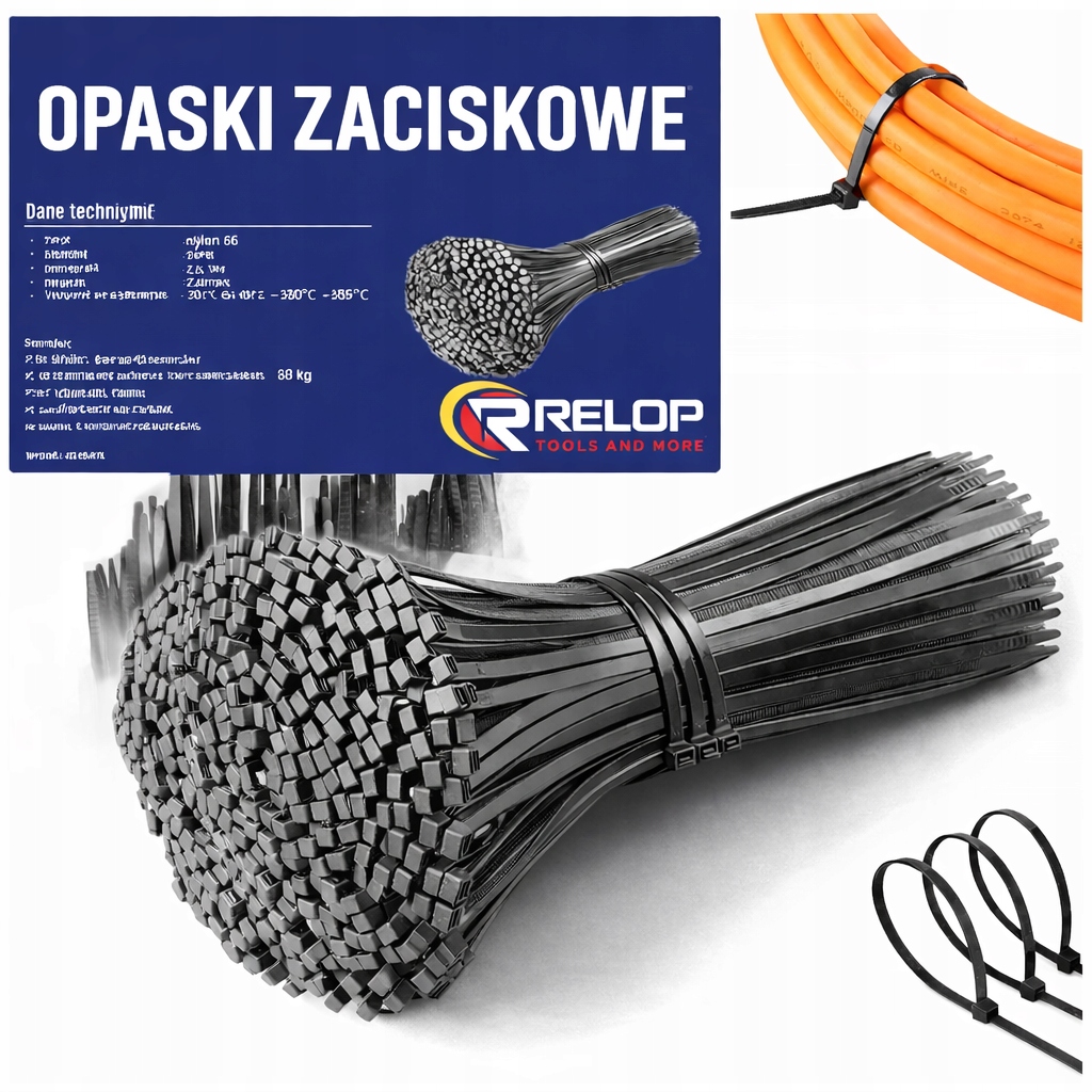 Zestaw Opasek Zaciskowych Trytka Trytki 3,6X200mm