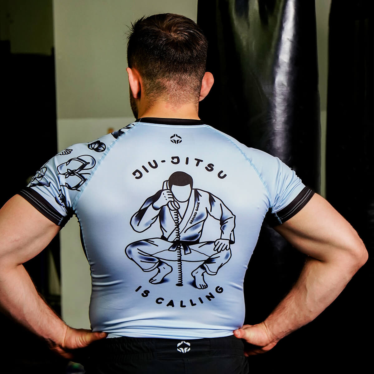 Rashguard Jiu Jitsu is Calling x Noize krátký rukáv M Ground Game