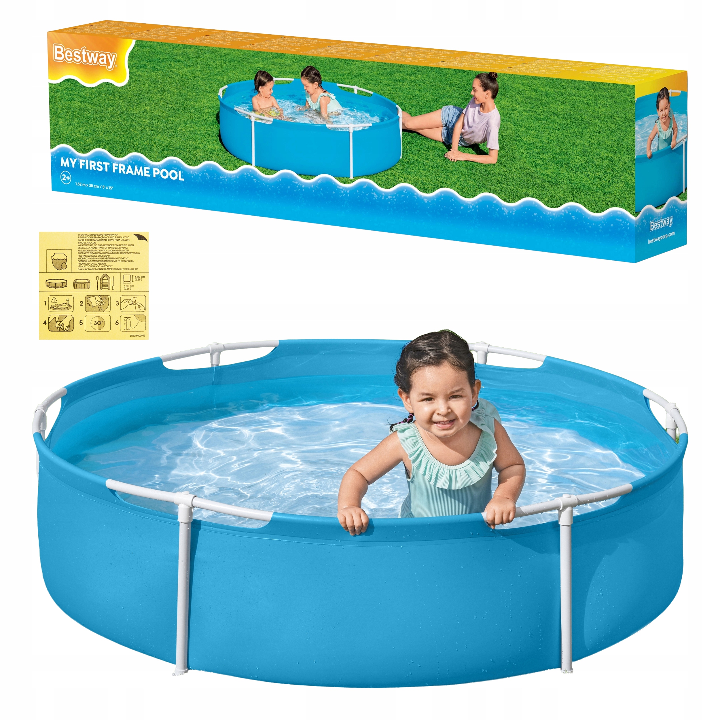 Bazén S Roštem Kulatý Pro Děti 152 x 38 cm 56283 Bestway