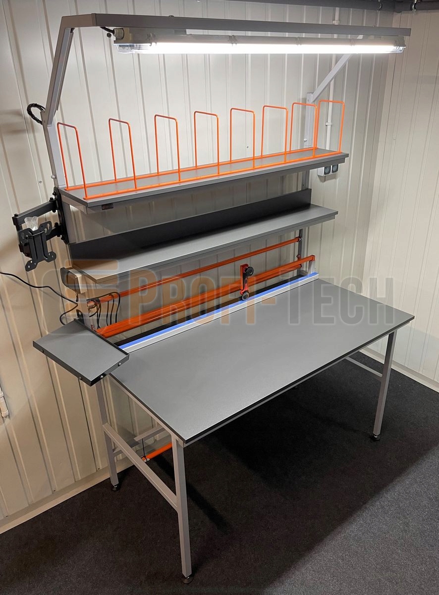 Stół e-commerce stanowisko do pakowania moduł oświetlenia LED