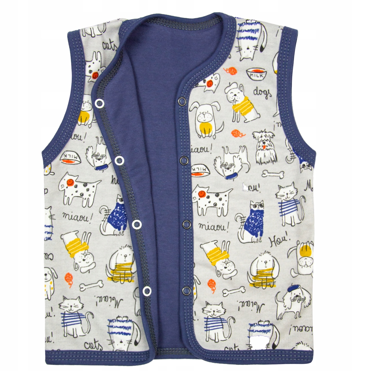 

Kamizelka Dziecięca Dresowa pieski Bawełniana 104