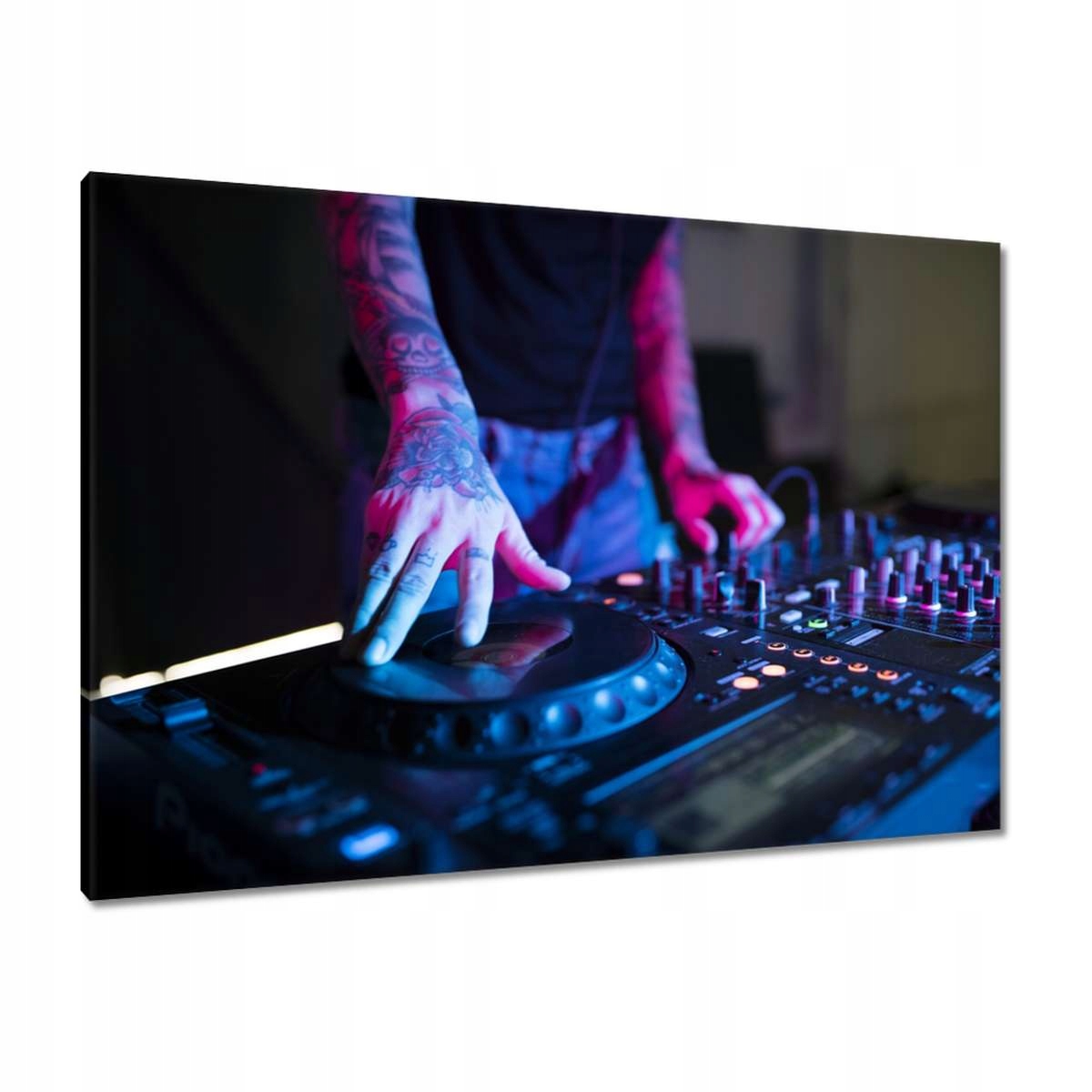 Obrazy 100x70 Ruční mixážní pult Dj stanice