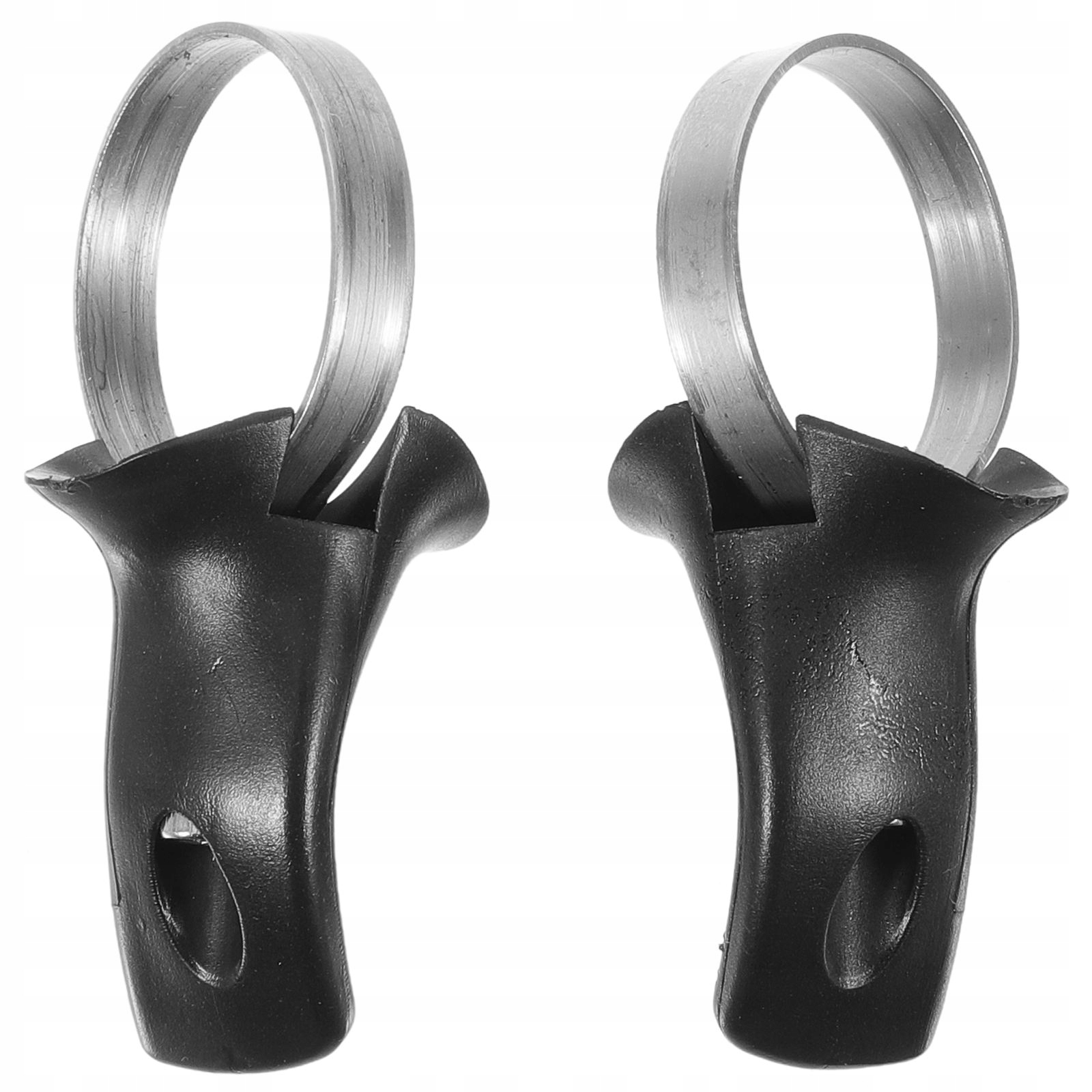 2x CZARNE METALOWO-PLASTIKOWE CHWYTY ROWEROWE