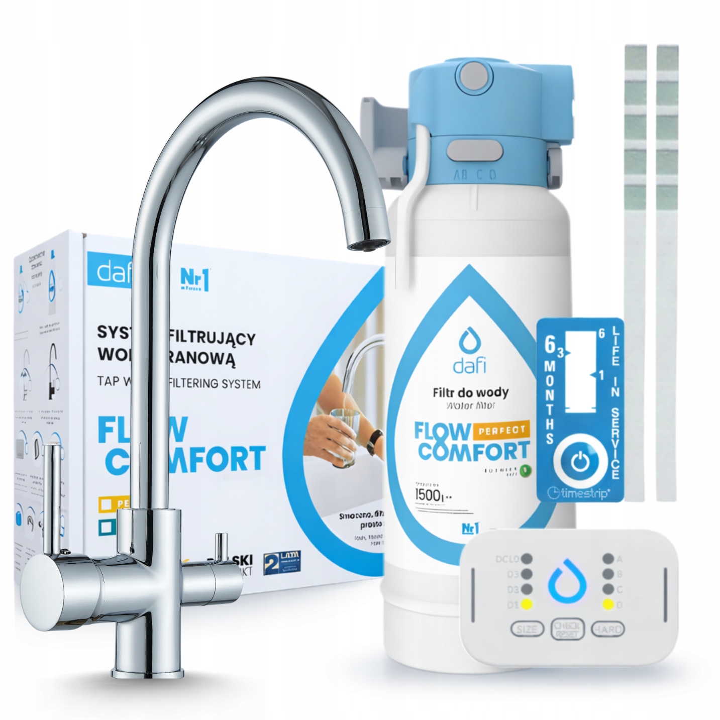 Kuchyňský Kohoutek Na Vodní Filtr Chrom A Filtr Pod Dřez Dafi Flow Comfort D-1