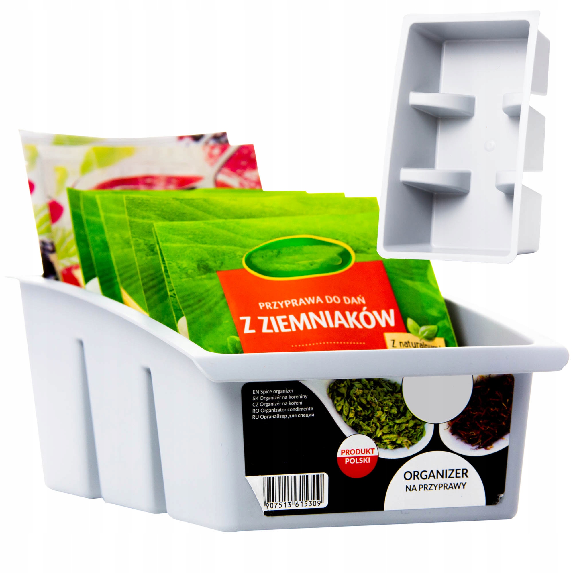 

Pojemnik Na Przyprawy Saszetki Organizer Szary