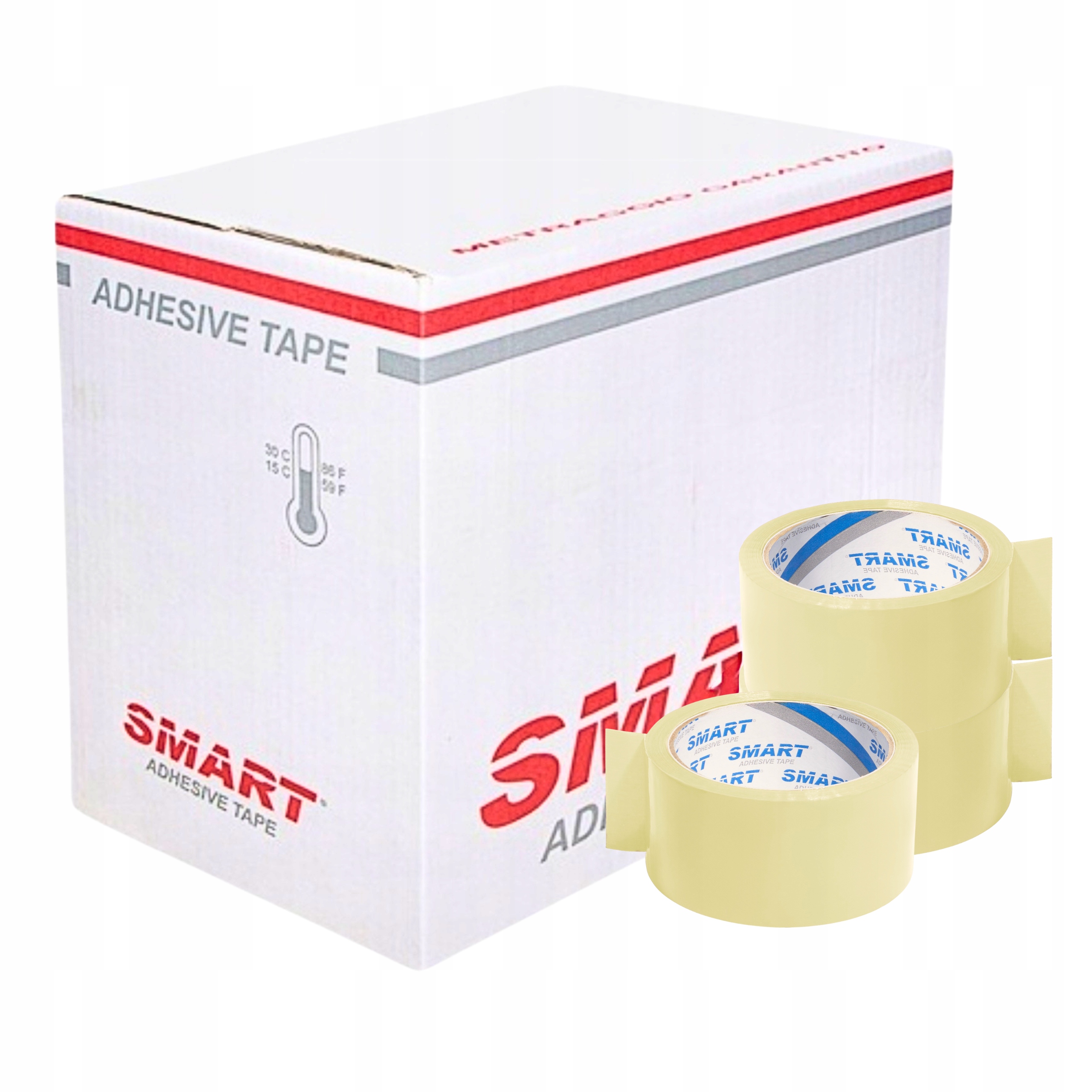 Taśma Pakowa Bezbarwna 48/100y klejąca transparent Smart 36szt