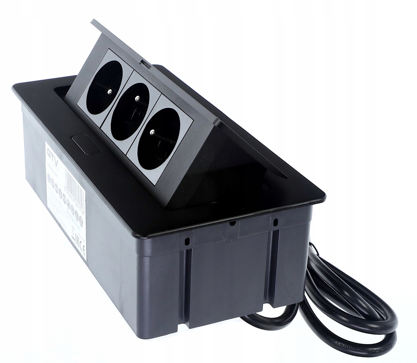 GNIAZDO WPUSZCZANE CHOWANE W BLAT NABLATOWE SOFT 3 Kolor czarny