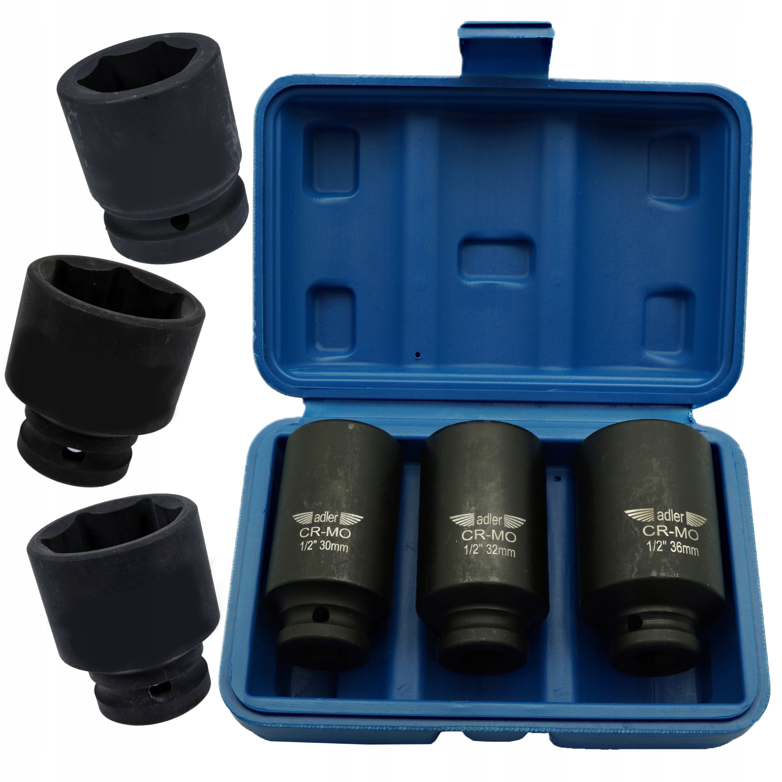 Adler Zestaw Nasadek Udarowych 3szt AD-3D