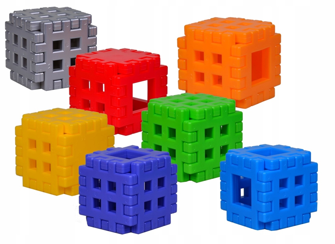 MEGA PAKA wafle ADUSIE KOSTKA 144 elementy Wiek dziecka 12 m +