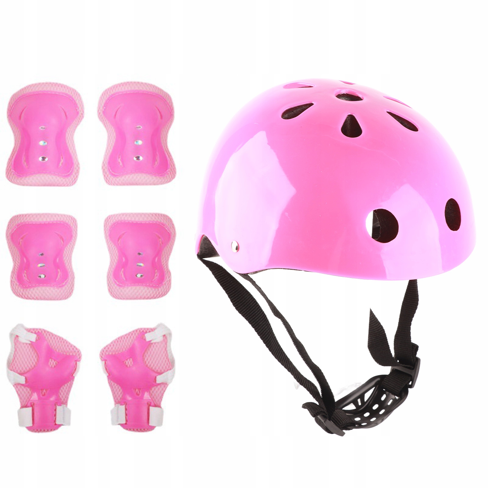 Kask Ochraniacze Na Rolki Deskorolkę Zestaw 7EL