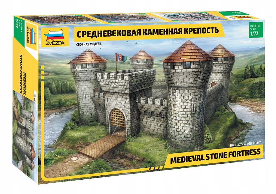 Středověká kamenná pevnost 1:72 Zvezda 8510
