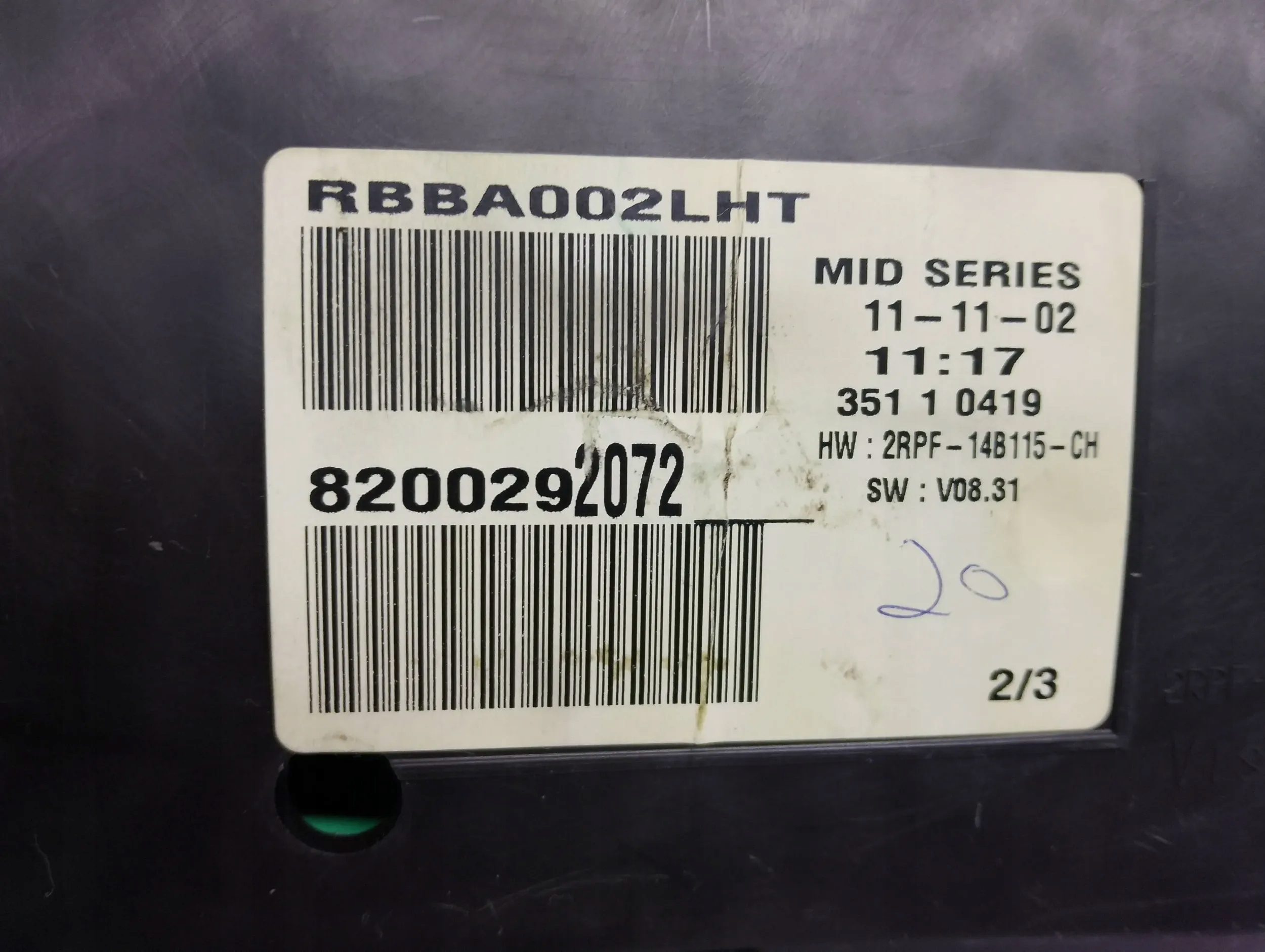 Renault Megane II 2003 Liczniki, dials 8200292072