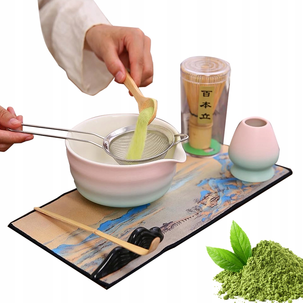 Levně 8DÍLNÁ Sada Nástrojů Pro Výrobu Matchy S Mísou