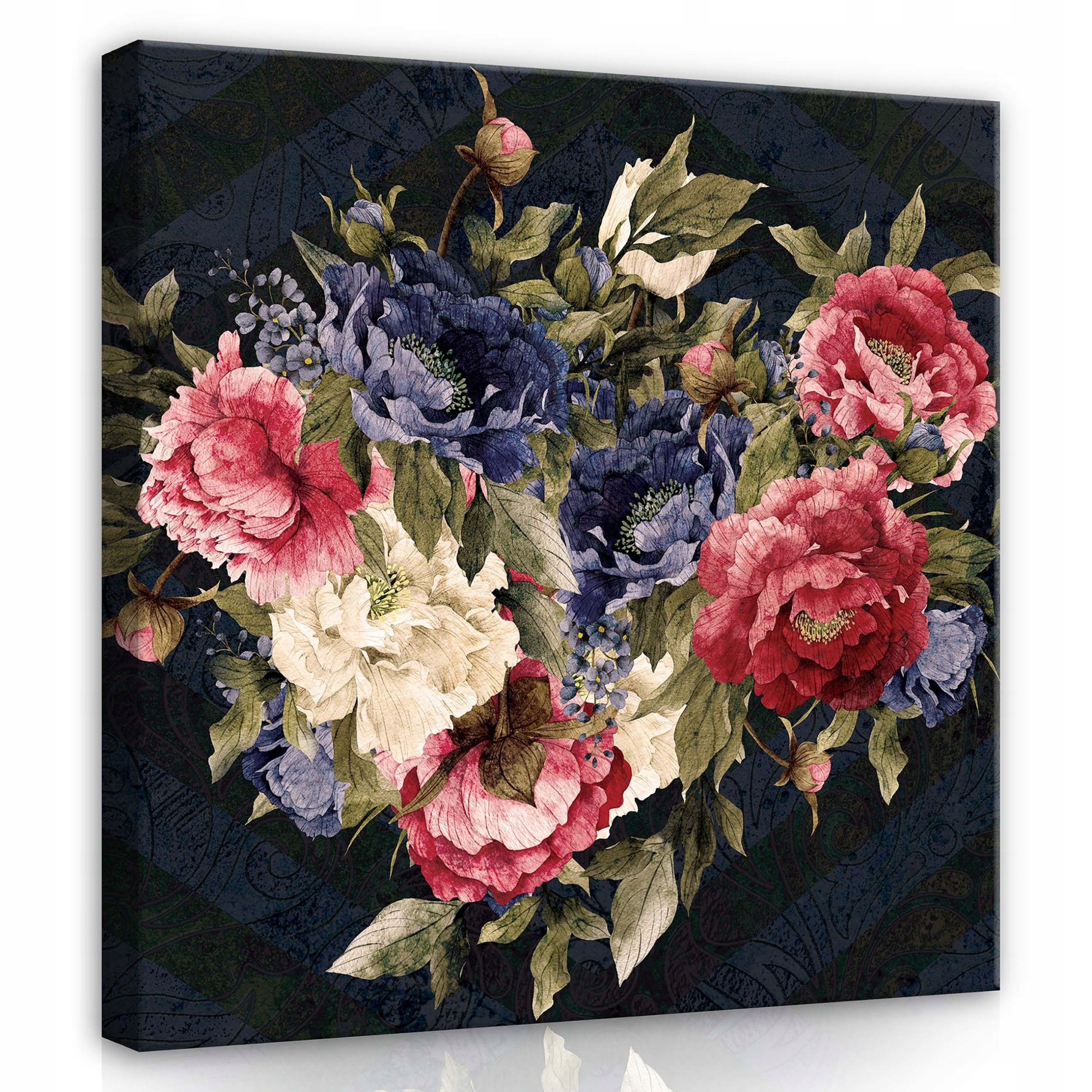 Obraz 80x80 Kytice květin pivoňky vintage elegance luxus botanika