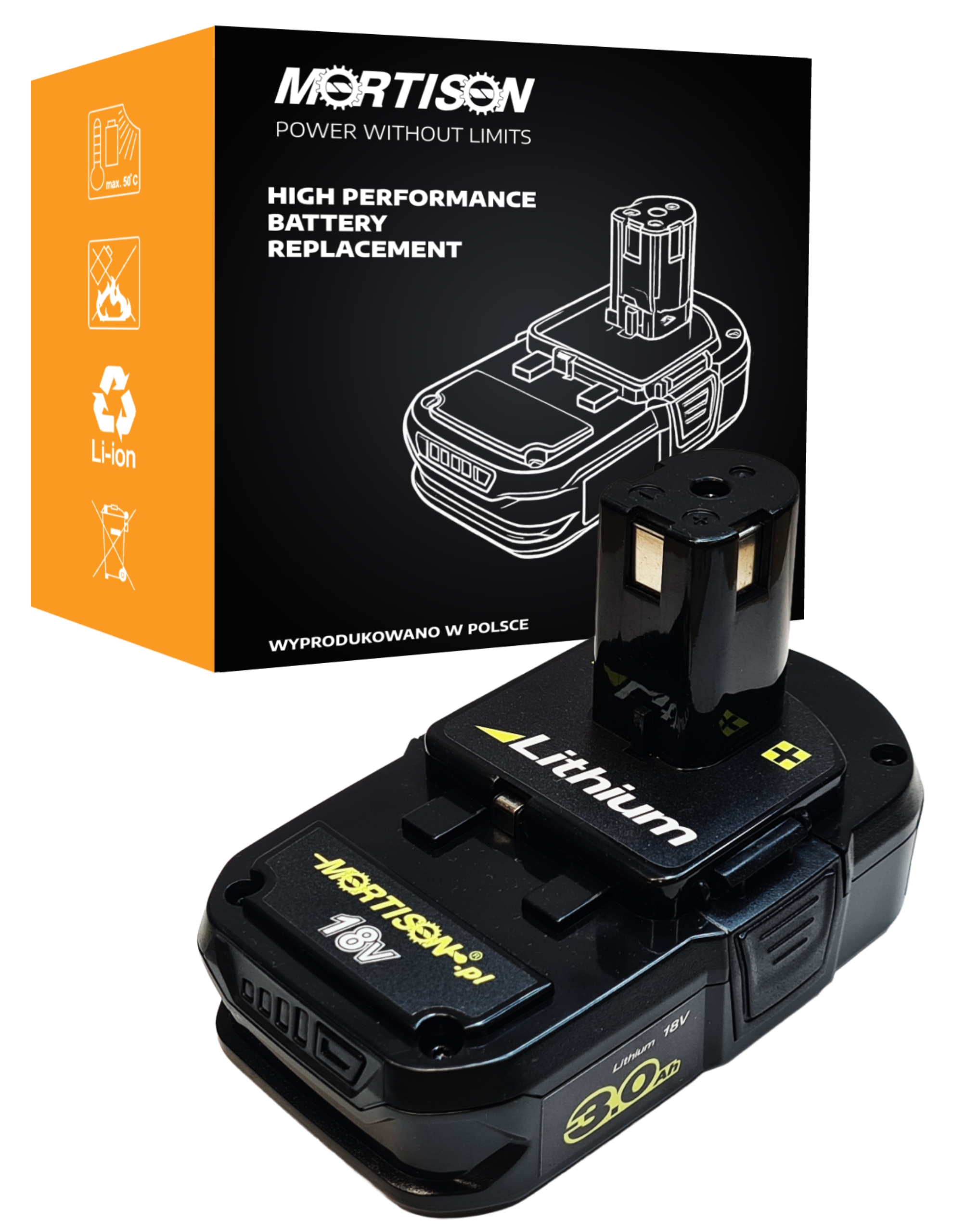 Akumulator Bateria do Ryobi One+ 18V 3Ah RB18L30