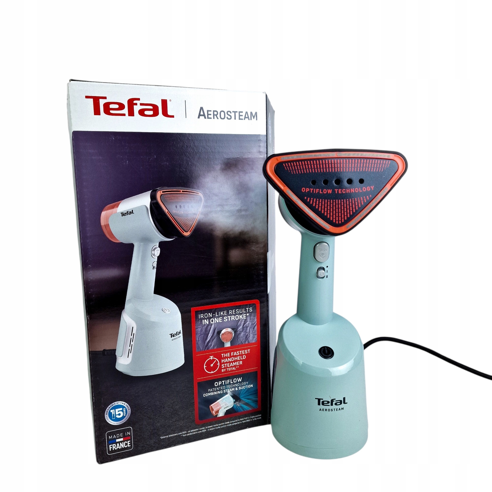 Parownica do ubrań Tefal AeroSteam 1400W żelazko OptiFlow Turbo Pionowa