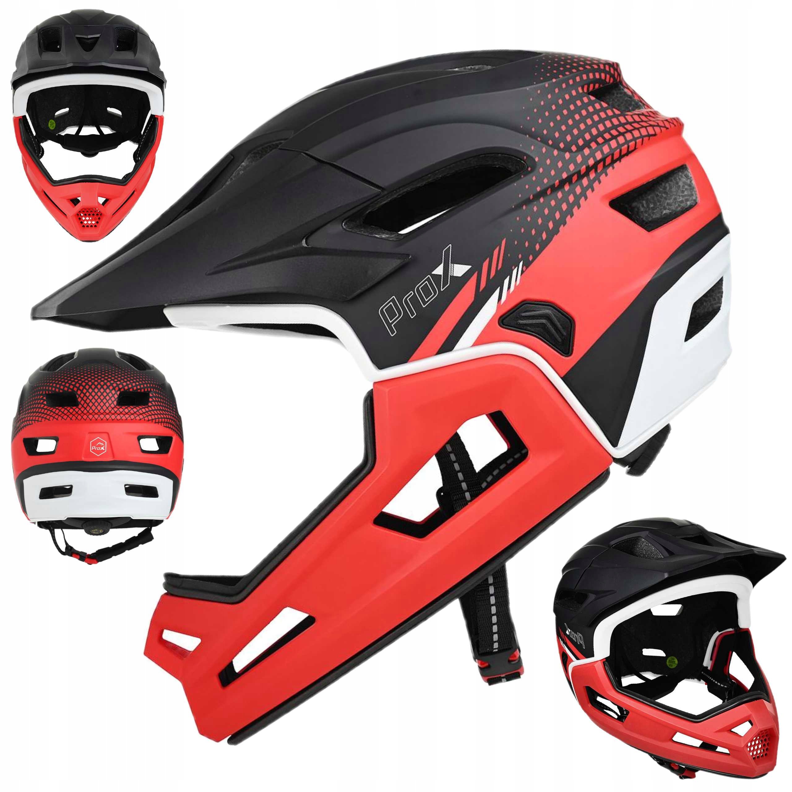 Cyklistická přilba Prox Cage II Full-Face červeno-černá M (55-58) cm
