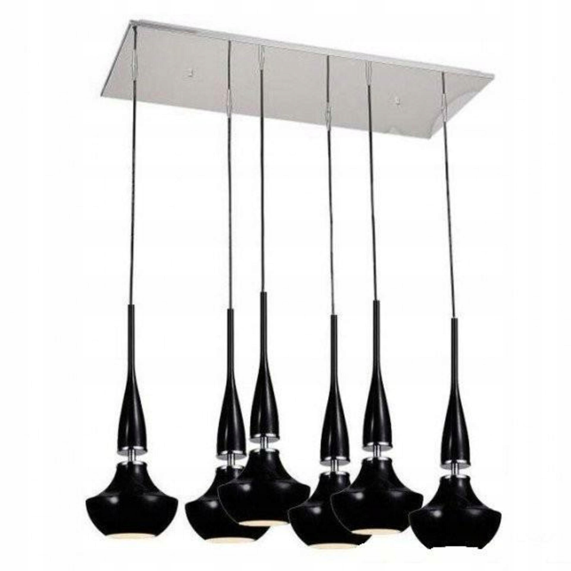 AZzardo Tasos závesné svietidlo 6x E14 25W bez zdroja 83cm IP20, čierne