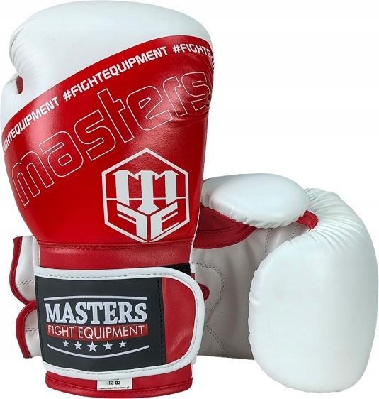 Boxerské rukavice Rpu-folk 12oz bílo-červené Masters
