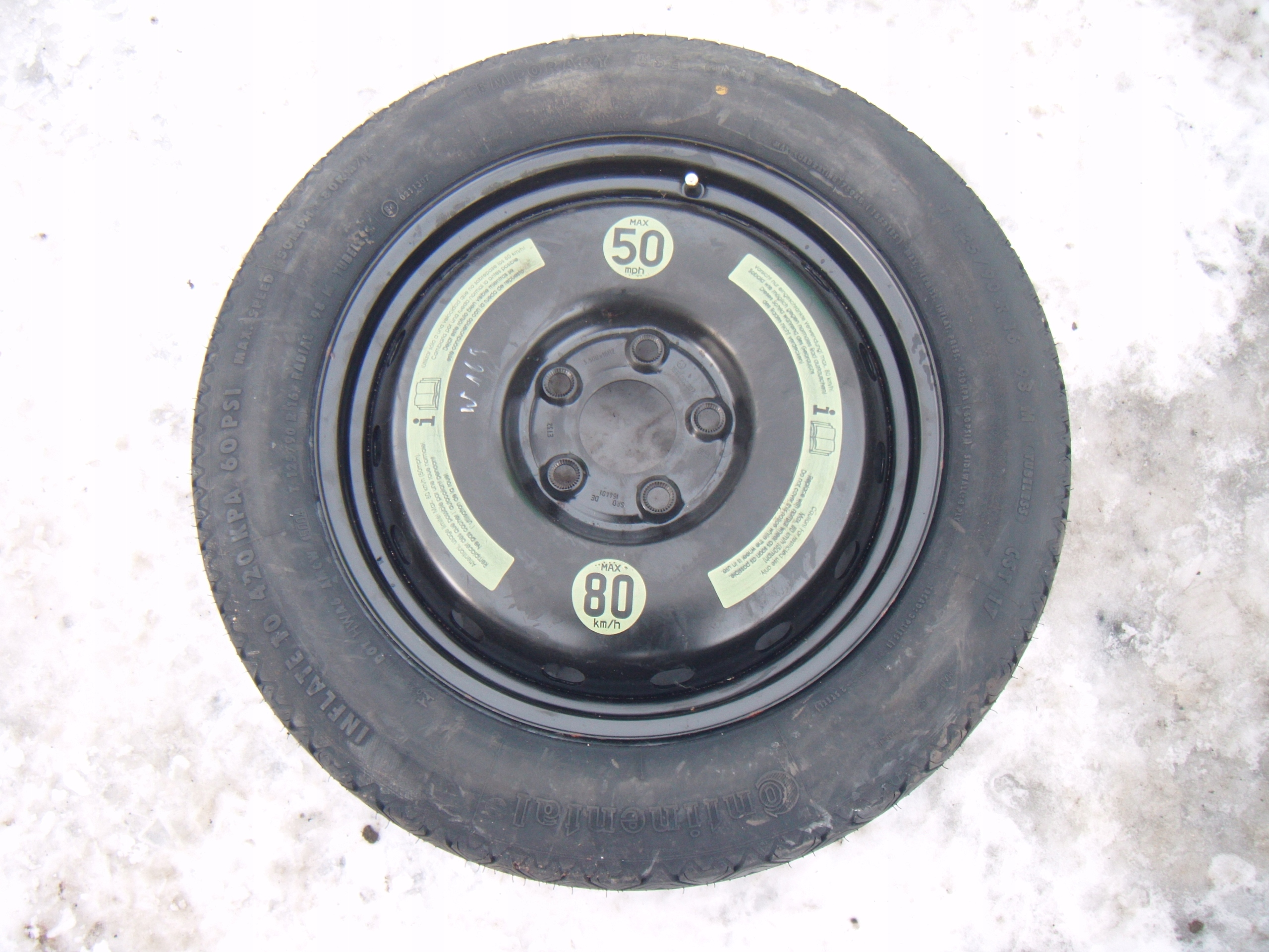 MERCEDES W169 W245 KOŁO DOJAZDOWE DOJAZDÓWKA T125/90R16 ET32 5X112