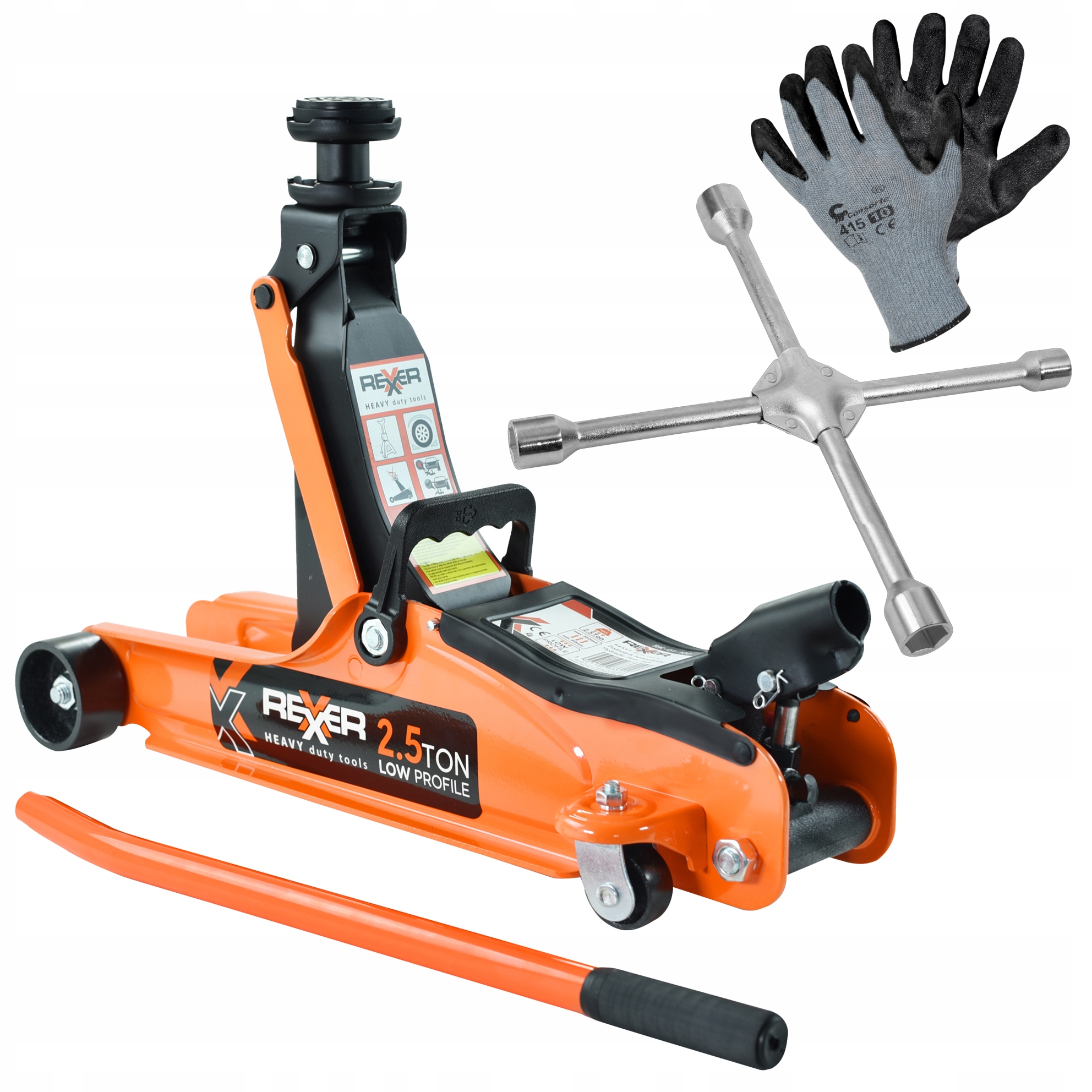 Dílenské vybavení: nízkoprofilový hever 2,5T klíč rukavice