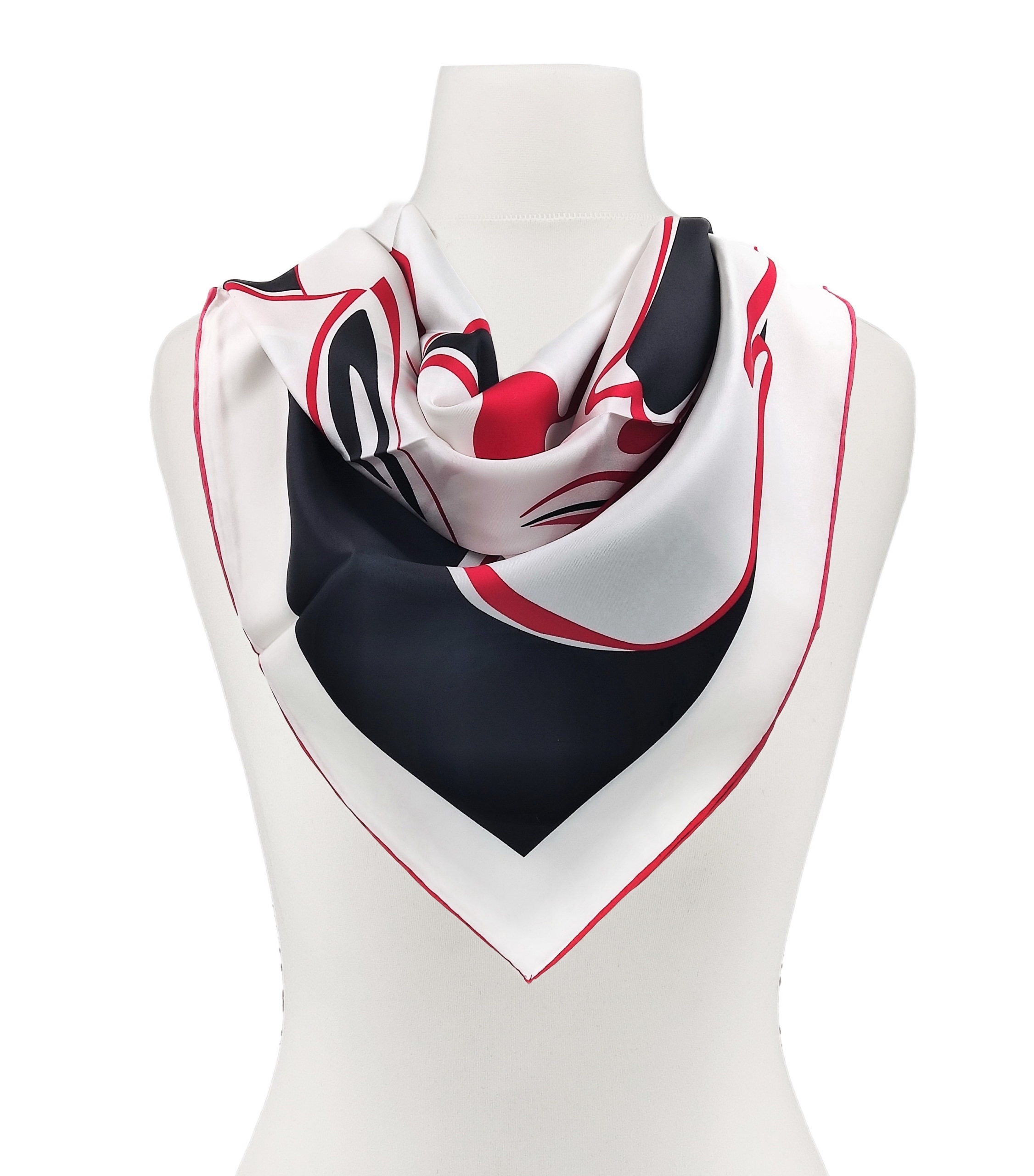 

100% Jedwab Markowa Chusta Apaszka Jakość Premium^