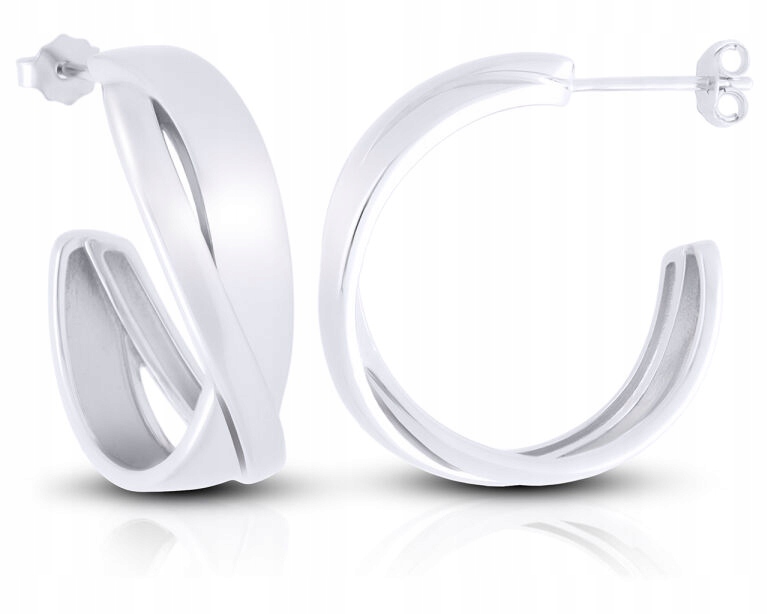 Stříbrné náušnice s hladkými tyčinkami Pro Ženy, originální vzor ryzost 925