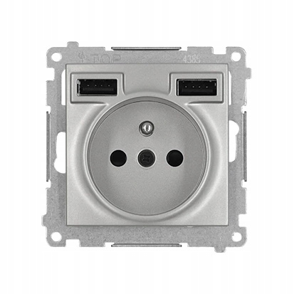 

Simon 54 1x Gniazdo z bolcem 2x Ładowarka Usb 2,1A