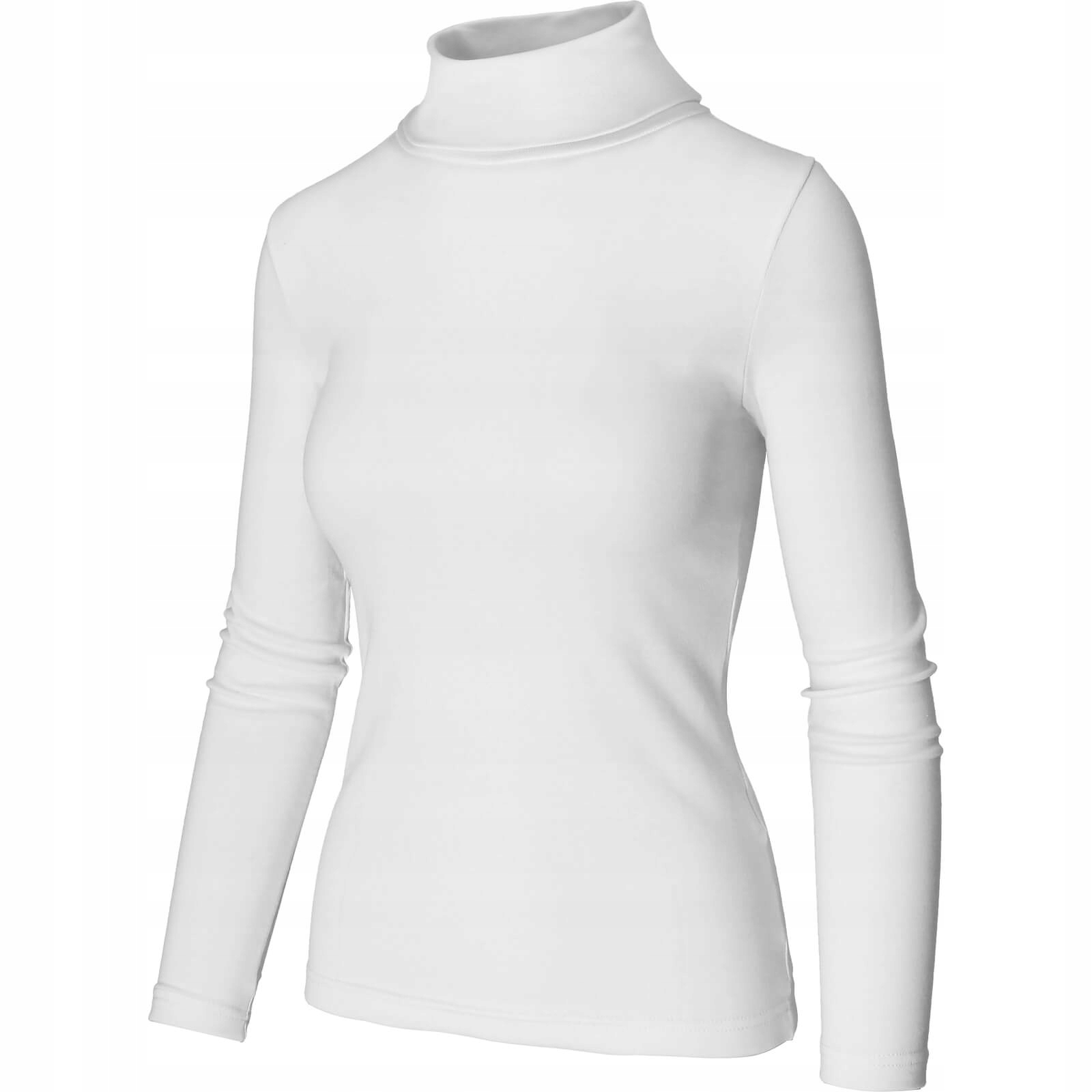 Golf Damski Cienki Elastyczny Sweter biały 2XL