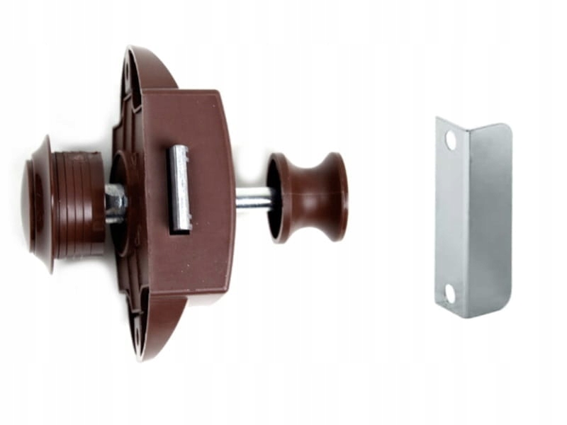 

Zamek drzwi przyczepy push-lock brązowy dwustronny