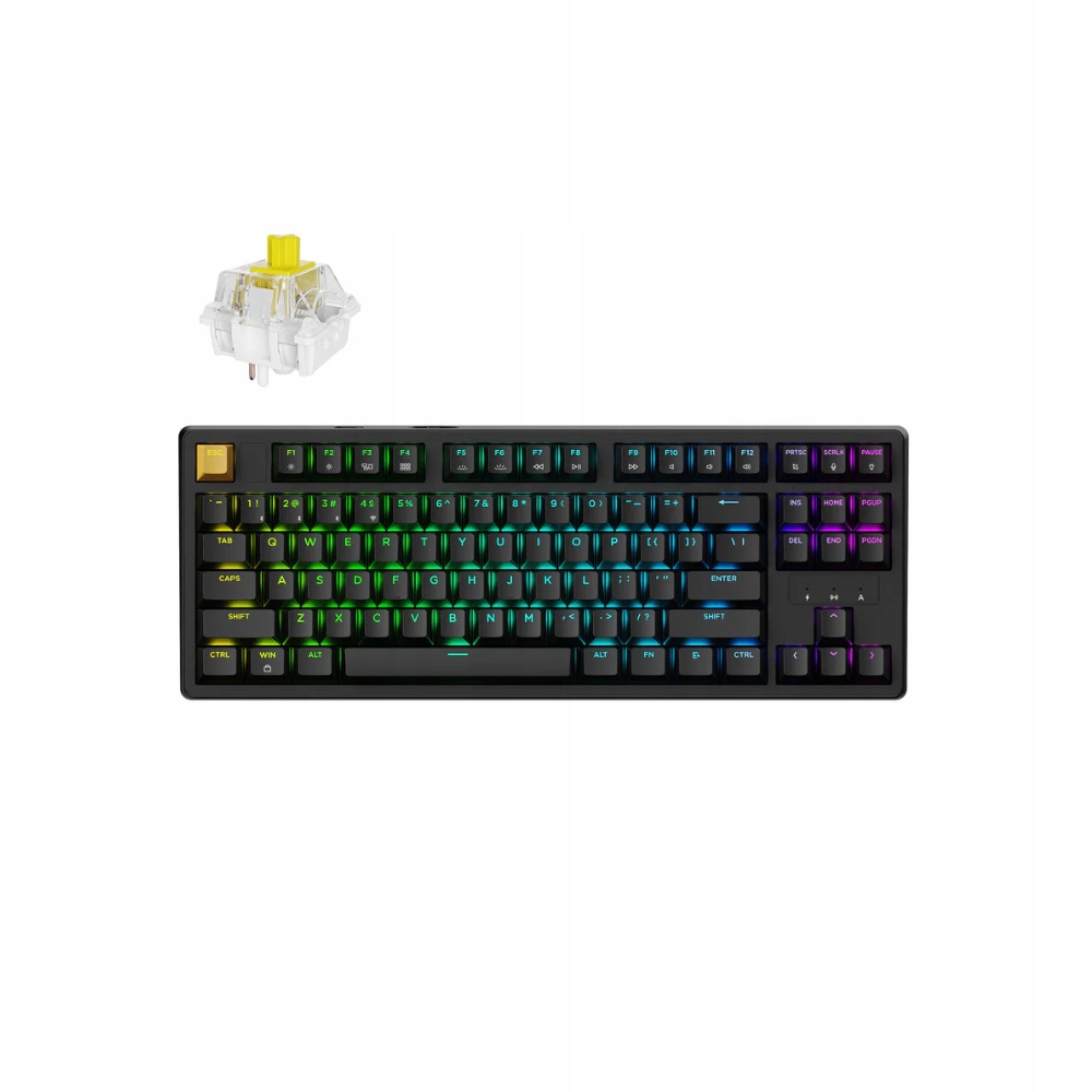 Keychron J4 Qmk Klawiatura Bezprzewodowa Mechaniczna Rgb Hot-Swap Banana