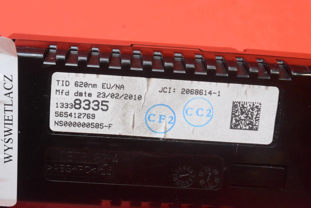 display RADIA 13338335 OPEL ASTRA 4 IV J 09-12