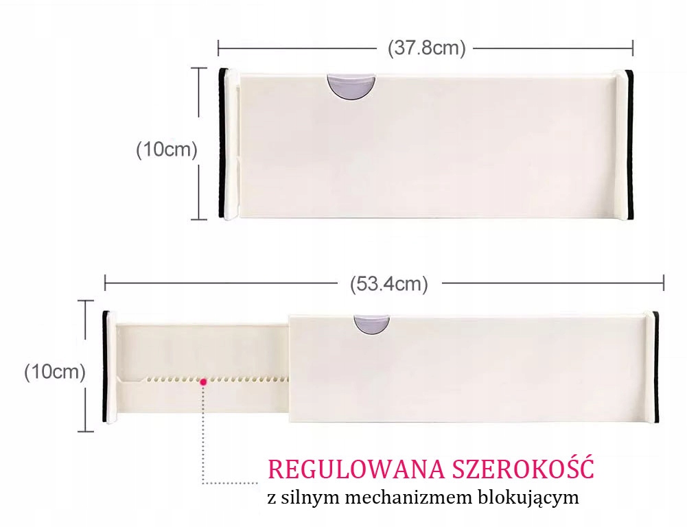 4x Organizer regulowana przegroda szuflady szafy L Kod producenta org