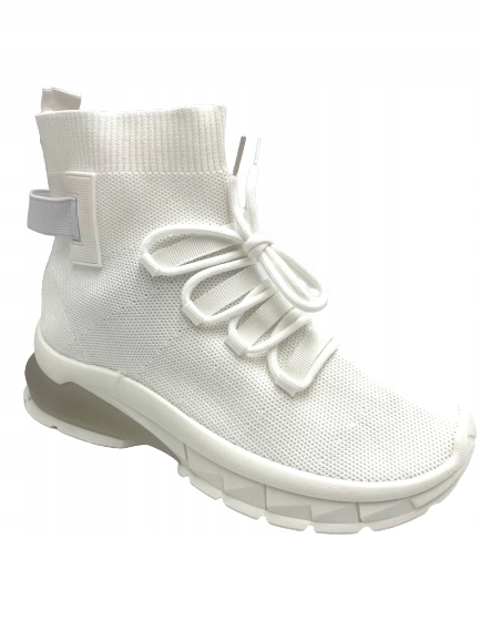 ADIDASY SNEAKERSY SIATKA STRECZ SKARPETA BIAŁE 38