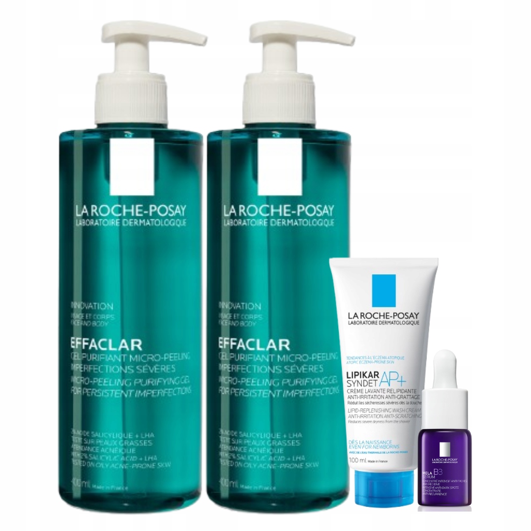 Żel do mycia twarzy La Roche-Posay Effaclar oczyszczający skórę 400ml 2-PAK