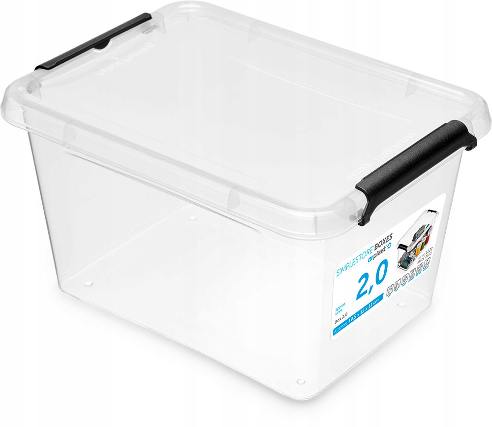

Organizer pudło plastikowe pojemnik z pokrywą 2l