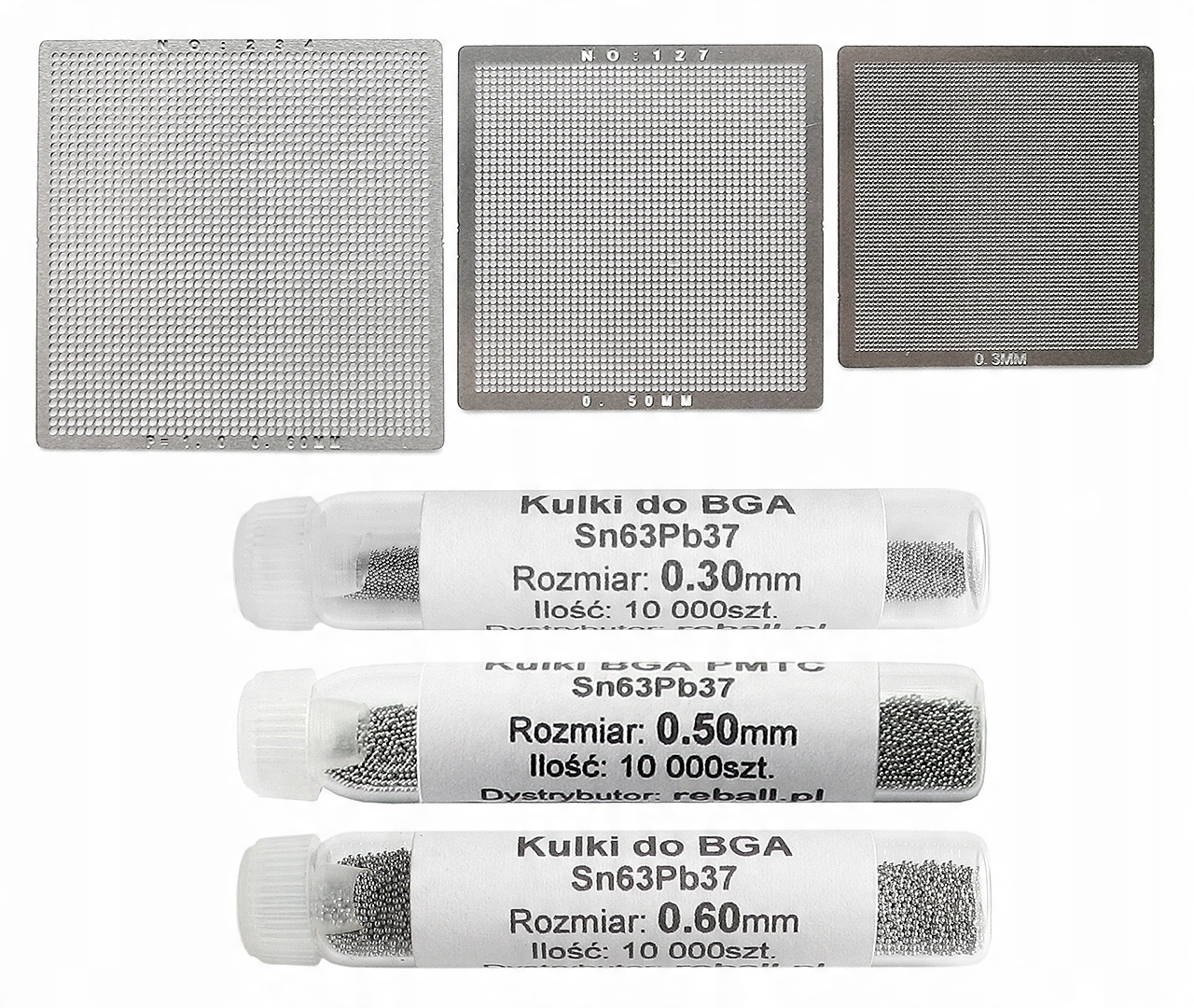 

Sita Bga Uniwersalne Sito 0,3 0,5 0,6mm + 3xKULKI