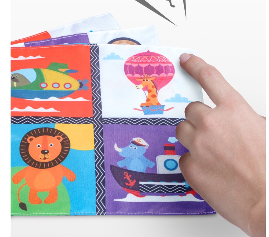 SORTER PUDEŁKO Z CHUSTECZKAMI ZWIERZĄTKA PLUSZOWE MONTESSORI SENSORYCZNE Wysokość produktu 14 cm