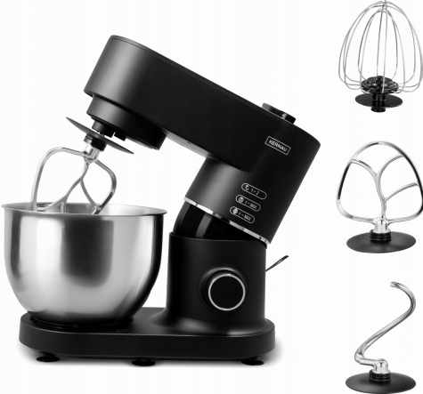 Robot planetarny Kernau Ksfp 612.00 1500W Metalowa misa 7l Czarny
