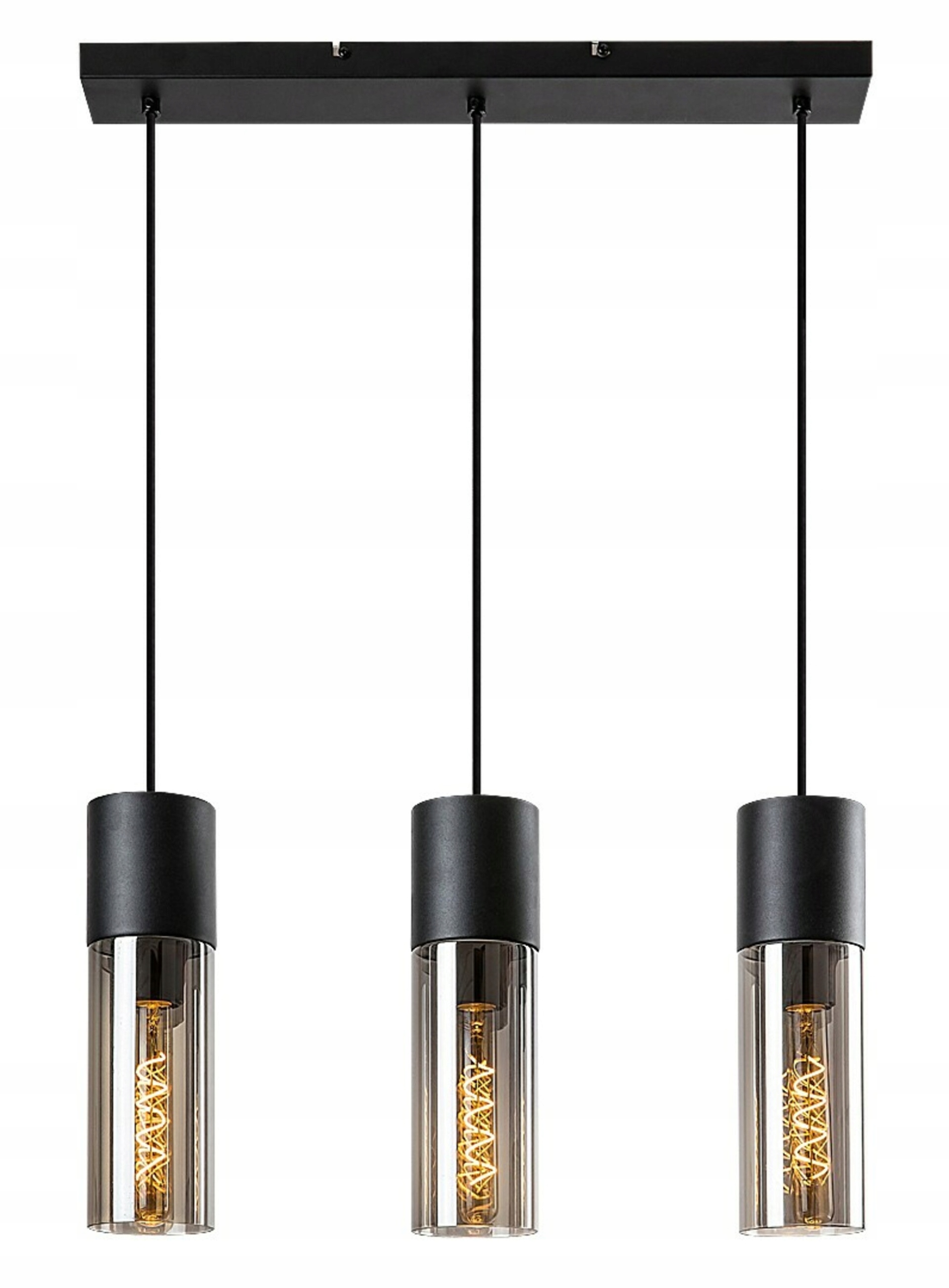 Závěsné svítidlo Rabalux Ronno 3xE27, černé, sklo, moderní design