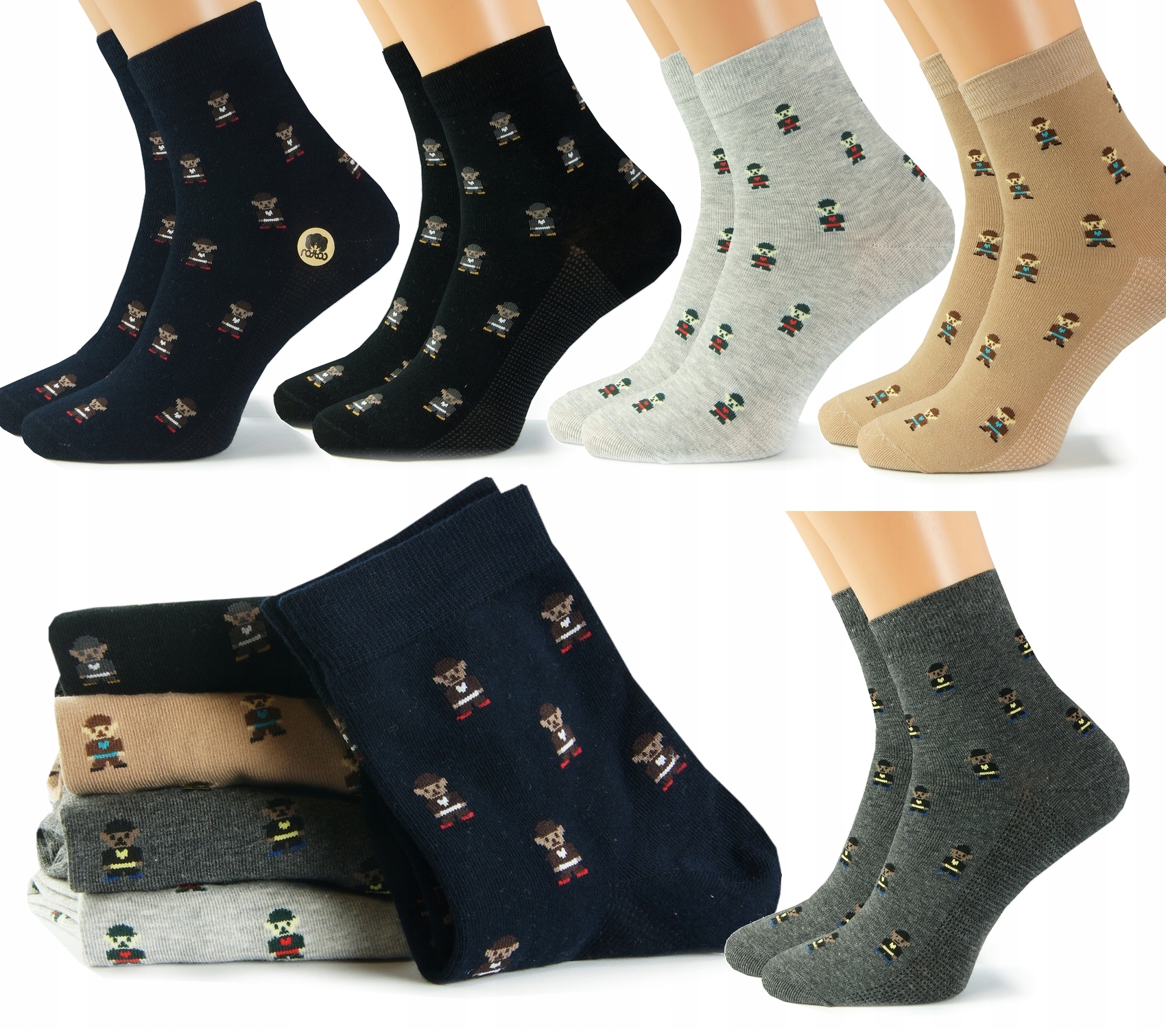 

5x Skarpety Happy Męskie Bawełniane 40-44 Sm