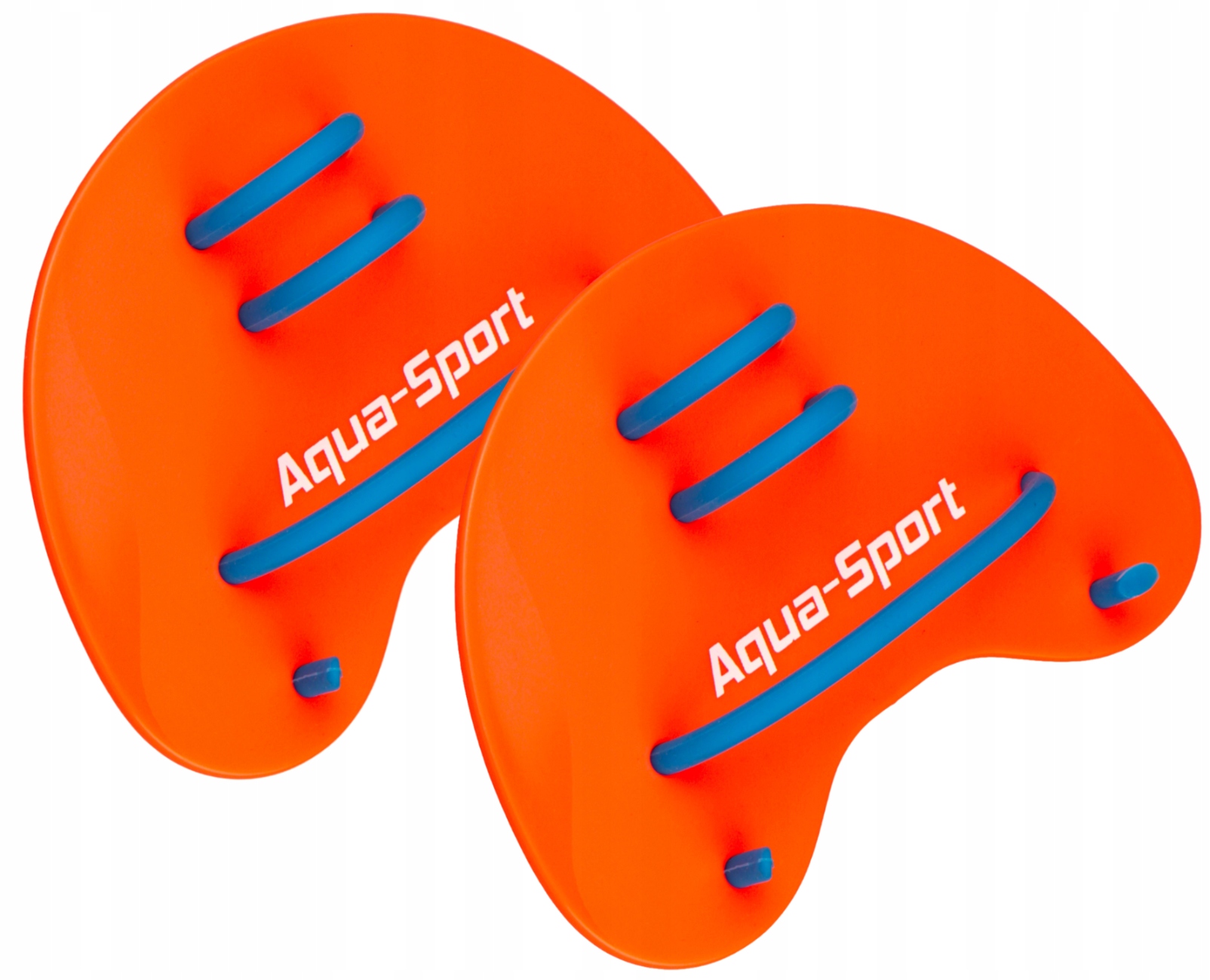 Wiosełka treningowe do pływania na palce z gumką Aqua-Sport Orange