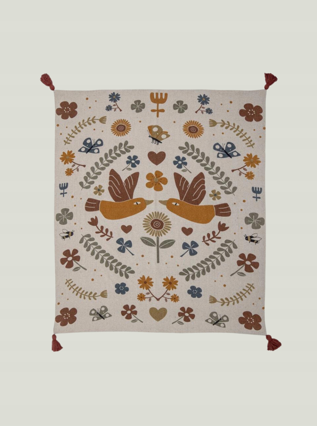 Přehoz Bryn, hnědý, bavlna z recyklovaného Bloomingville Mini