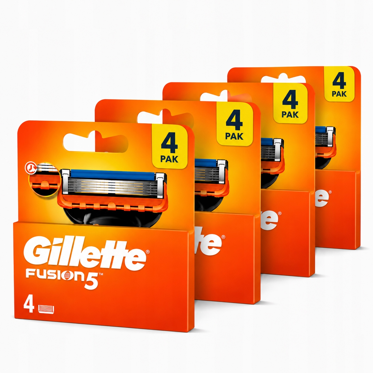 Gillette Fusion5 Vyměnitelné břity 16 ks 4x4 Originální holicí vložky