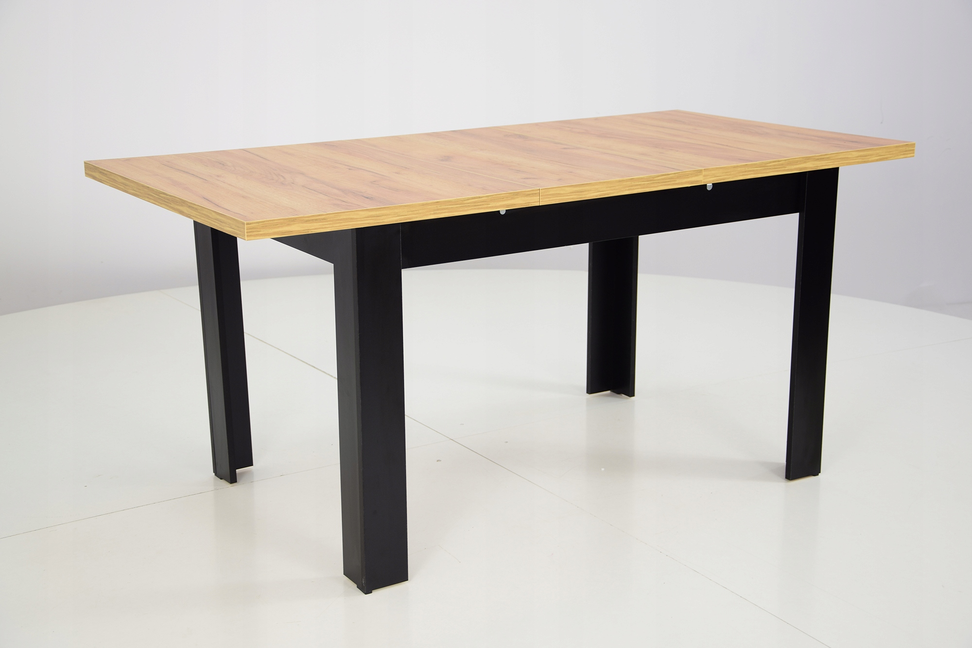 6x krzesło Krzyżak i stół 80x120/160 DĄB CRAFT Długość stołu 120 cm