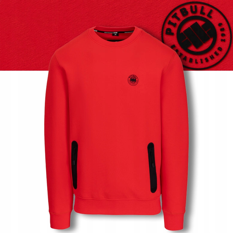 Pánská Mikina Pitbull Klasická Mikina Crewneck Hladká Sportovní Dogwood