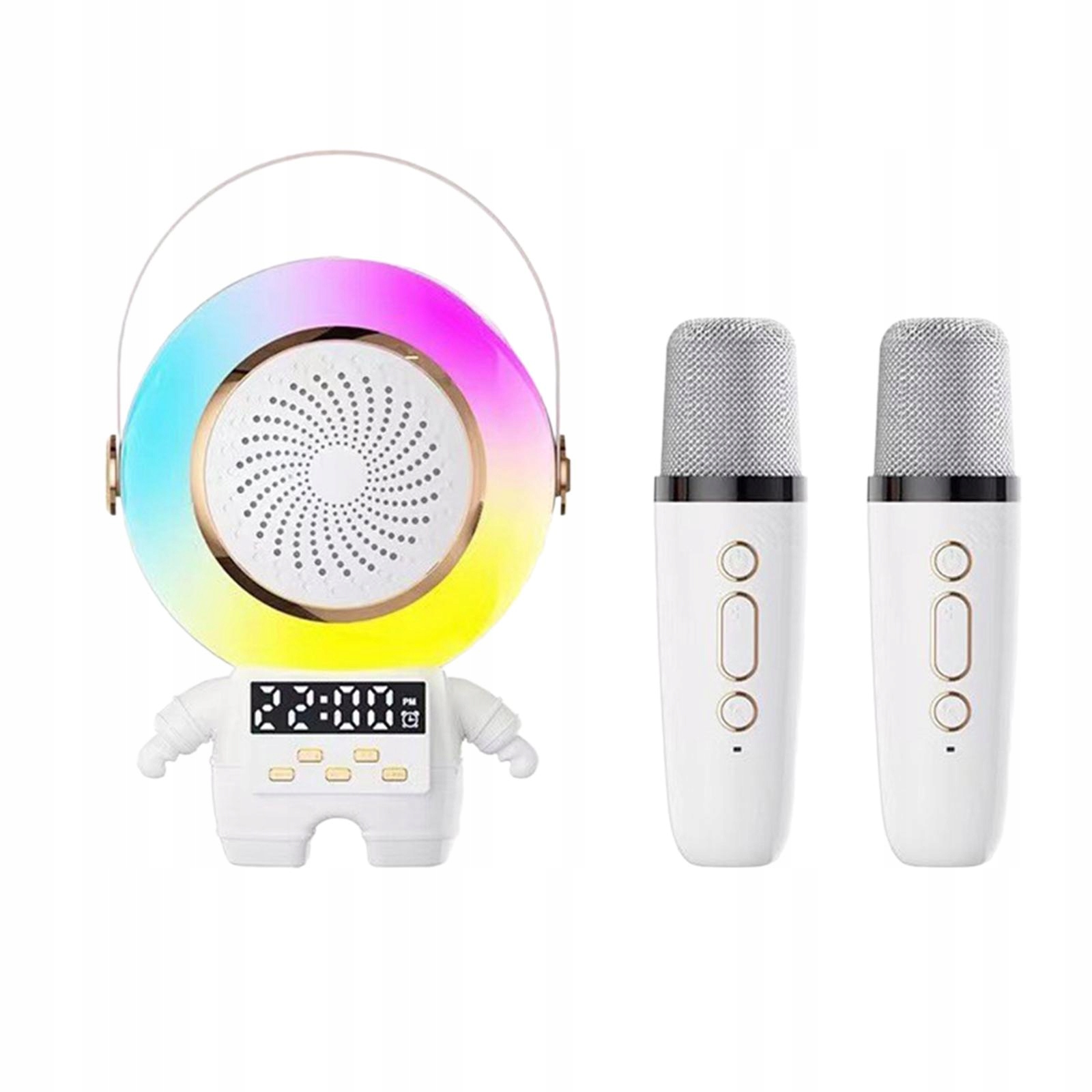 Zestaw do karaoke Astronaut z redukcją szumów budzika i 2 mikrofonami
