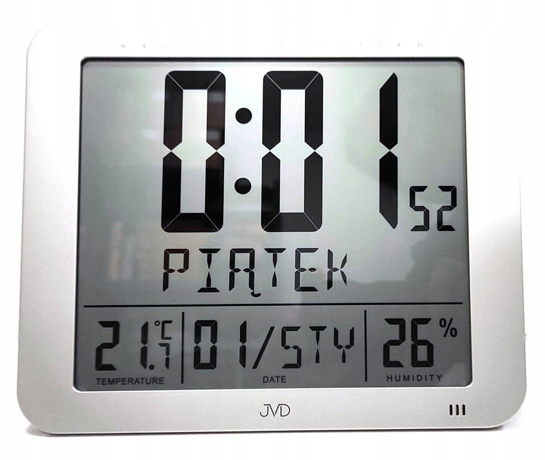 

Zegar Jvd DH9335.1 Termometr DCF77 Dni Tygodnia Pl