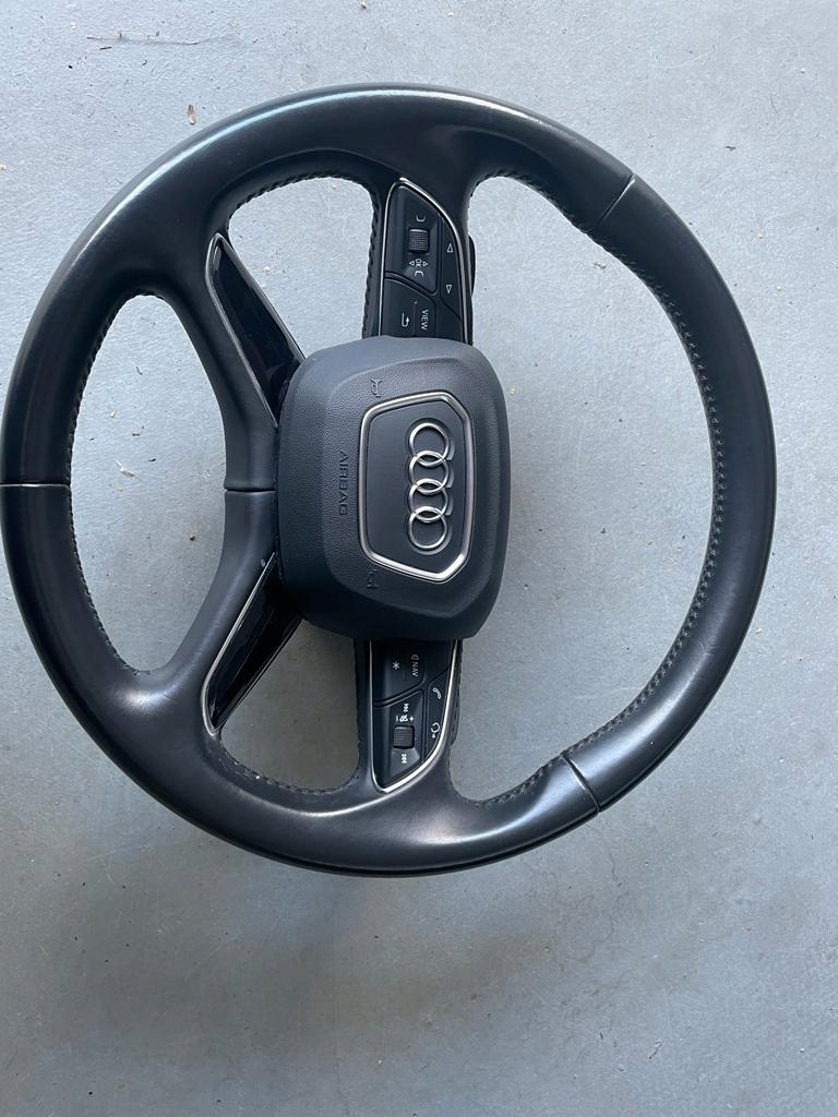 AUDI Q7 4M oryginalna KIEROWNICA +PODUSZKA+ŁOPATKI